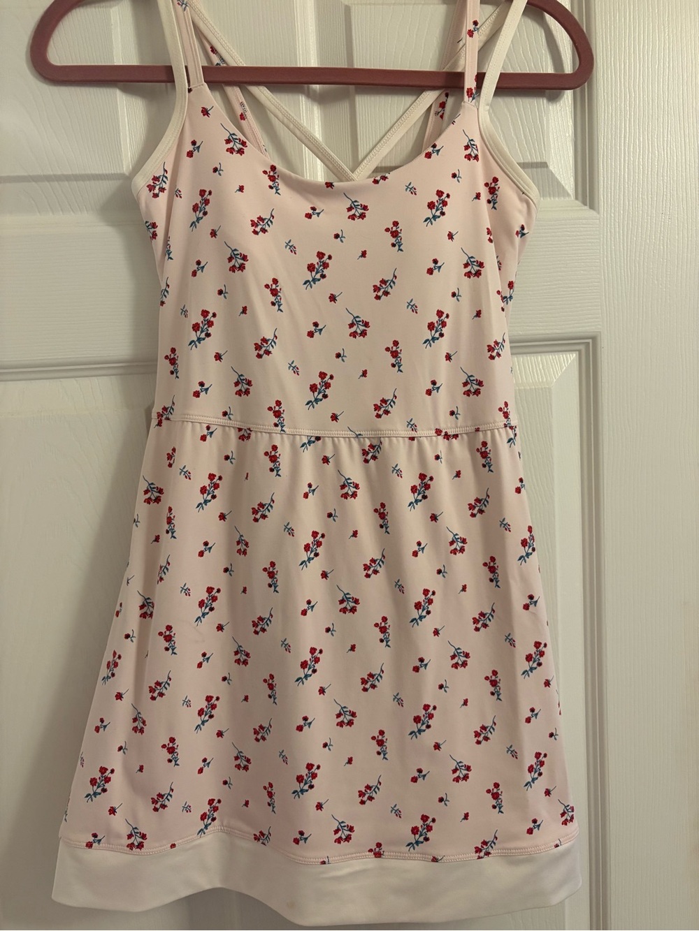 all in motion Pink Floral Tennis Dress with Cross-Strap Back